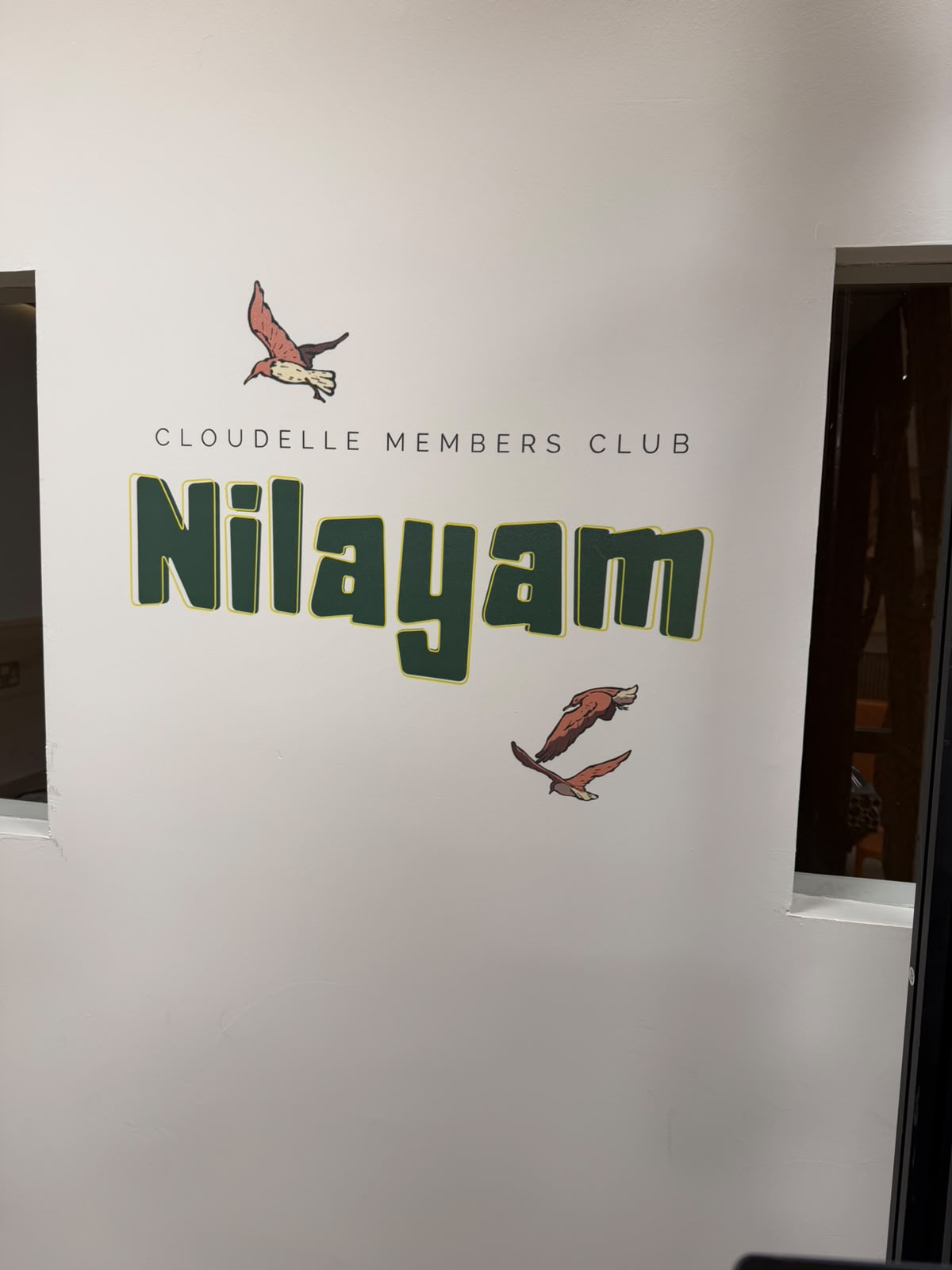 Nilayam club logo printed on a wall